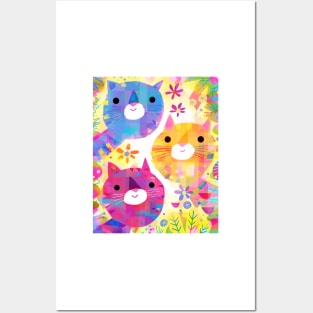 Happy Cats Posters and Art